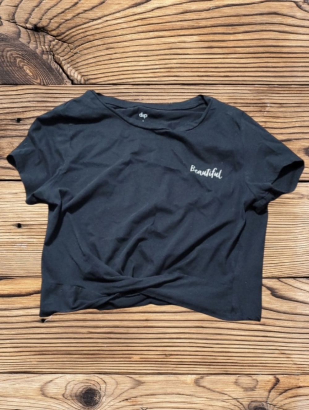 WOMEN'S DIP CROP TOP SHIRT